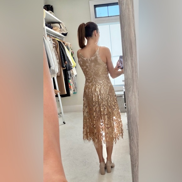 Dress the Population Lace Blair Embellished Fit & Flare Cocktail Dress Size S - Picture 8 of 10